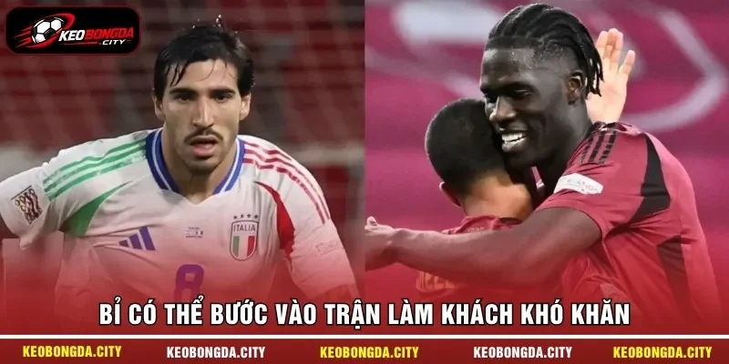 Bỉ có thể bước vào trận làm khách khó khăn
